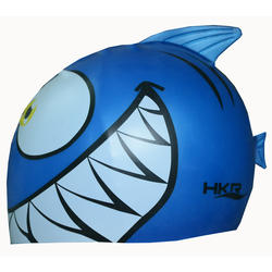 Gorra De Natacion HKR - Silicone Fish - azul
